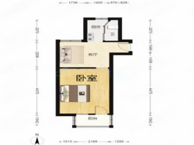 青年路新村 1室1厅1卫 41m&sup2;
