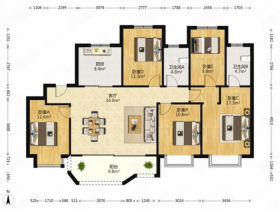 佳期漫 5室2厅2卫 142m&sup2;