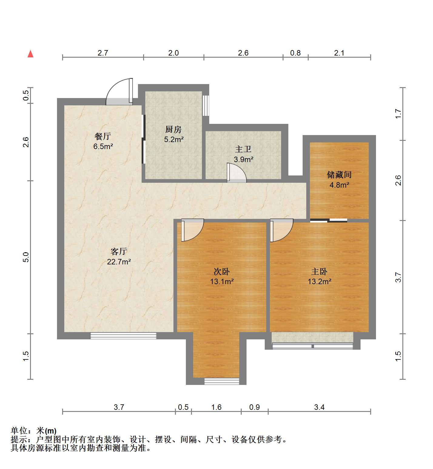 万濠星城 3室1厅1卫 95.3m&sup2;