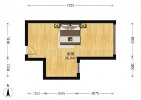 天空之城 1室1厅1卫 45.72m&sup2;