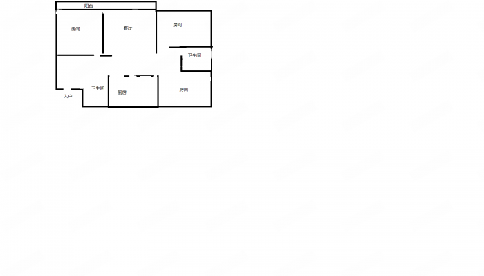 健康公寓 3室1厅1卫 148m&sup2;