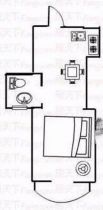 纽约时代 1室1厅1卫 60m&sup2;
