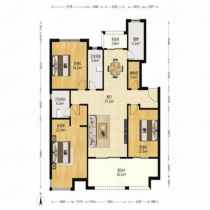 万科白鹭郡 3室2厅2卫 127.6m&sup2;