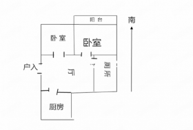 将军一园 2室1厅1卫 