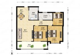 万濠星城 3室2厅1卫 99m&sup2;