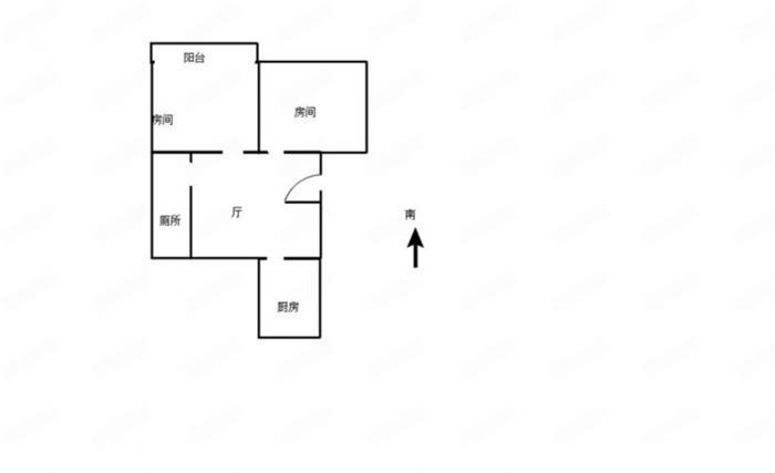 城港新村 2室1厅1卫 60m&sup2;