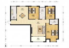 华强城 3室2厅1卫 125.58m&sup2;