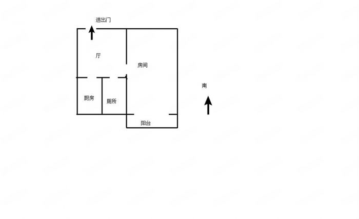 易家桥新村 1室1厅1卫 38m&sup2;
