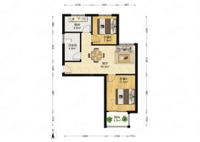 惠泽苑 2室1厅1卫 82m&sup2;