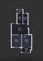 紫东南苑 2室1厅1卫 90.83m&sup2;