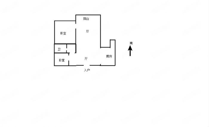 华强城 2室2厅1卫 86m&sup2;