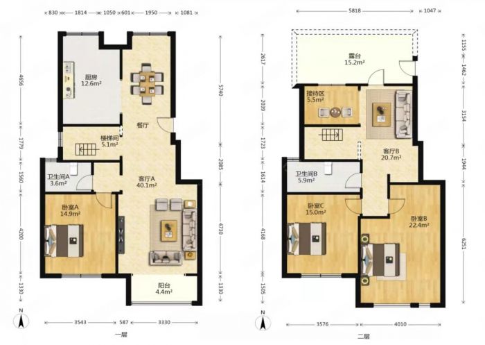 滨江丽都桥语 5室2厅2卫 186m&sup2;