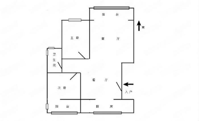 瑞景广场 2室2厅1卫 110m&sup2;