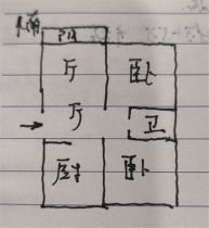 苏建阳光新城 3室1厅1卫 92m&sup2;