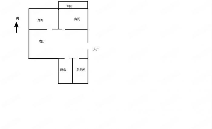 新建路新村 2室1厅1卫 87.33m²