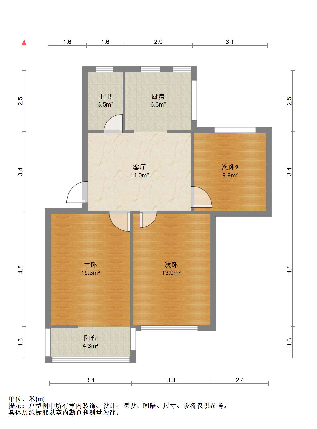 姚港路22号 4室1厅1卫 82.82m&sup2;