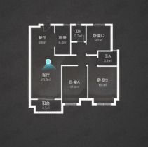 保利香槟国际 3室3厅2卫 117m&sup2;