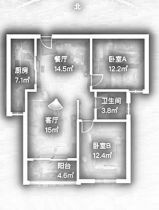 江景苑小区 2室2厅1卫 88.00m&sup2;