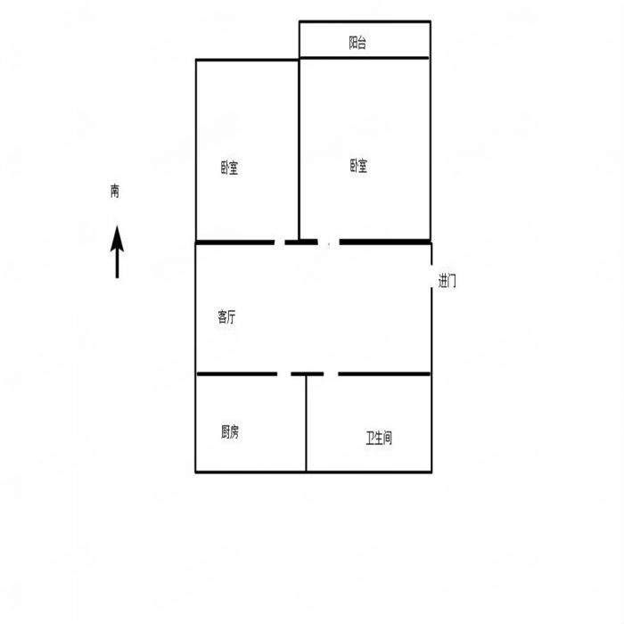 世纪东城 2室1厅1卫 83m&sup2;