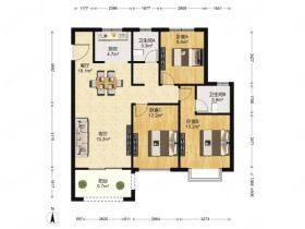 林肯公园 3室2厅1卫 113m&sup2;