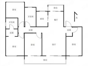 雍华府 4室2厅2卫 136m&sup2;
