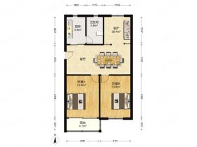 学田北苑 2室1厅1卫 93.10m&sup2;