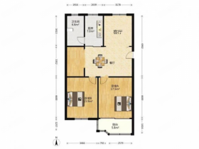 天都花苑 2室2厅1卫 102.21m&sup2;
