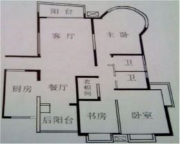 中南世纪城北区 3室2厅2卫 159.00m&sup2;