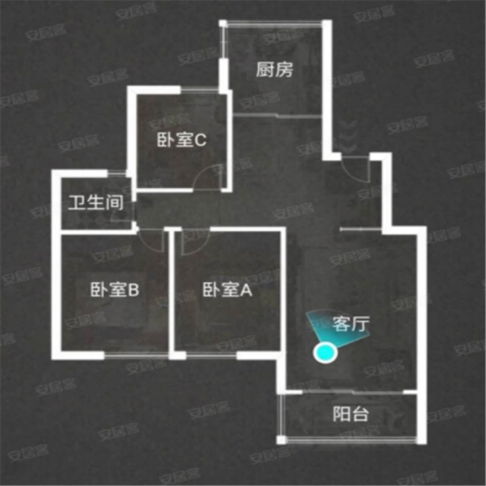 军山汇贤居 3室2厅1卫 100.3m&sup2;